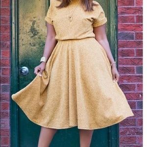 Rue 107 Knit Dress with Pockets! - Plus Size Mustard Color. XL